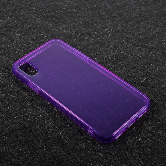 Силиконовый TPU чехол для iPhone X / ХS (фиолетовый) Силиконовый TPU чехол для iPhone X / ХS (фиолетовый)
