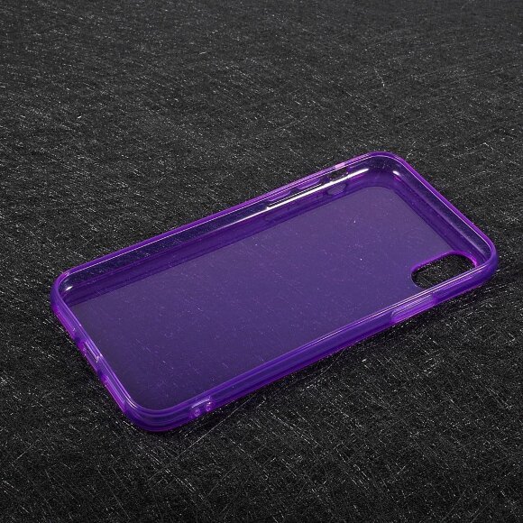 Силиконовый TPU чехол для iPhone X / ХS (фиолетовый) Силиконовый TPU чехол для iPhone X / ХS (фиолетовый)