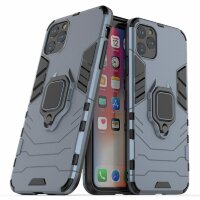 Чехол Armor Ring Holder для iPhone 11 Pro Max (темно-синий)