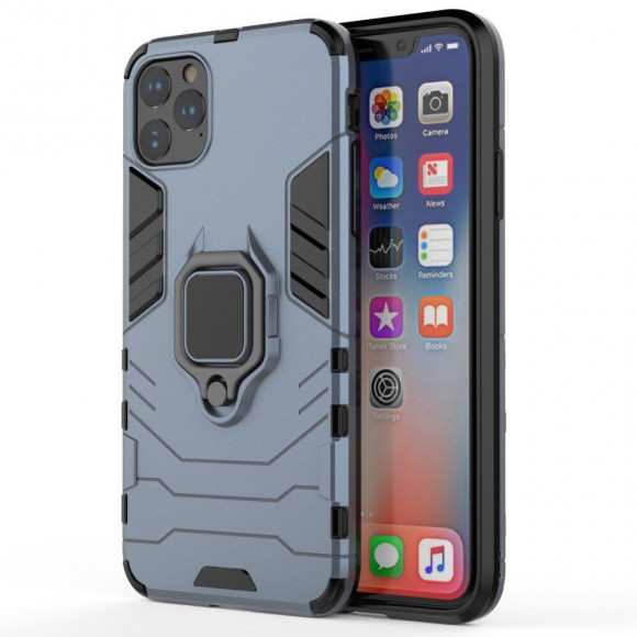 Чехол Armor Ring Holder для iPhone 11 Pro Max (темно-синий)