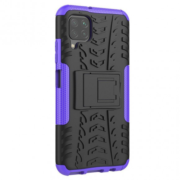 Чехол Hybrid Armor для Huawei P40 lite (черный + фиолетовый)
