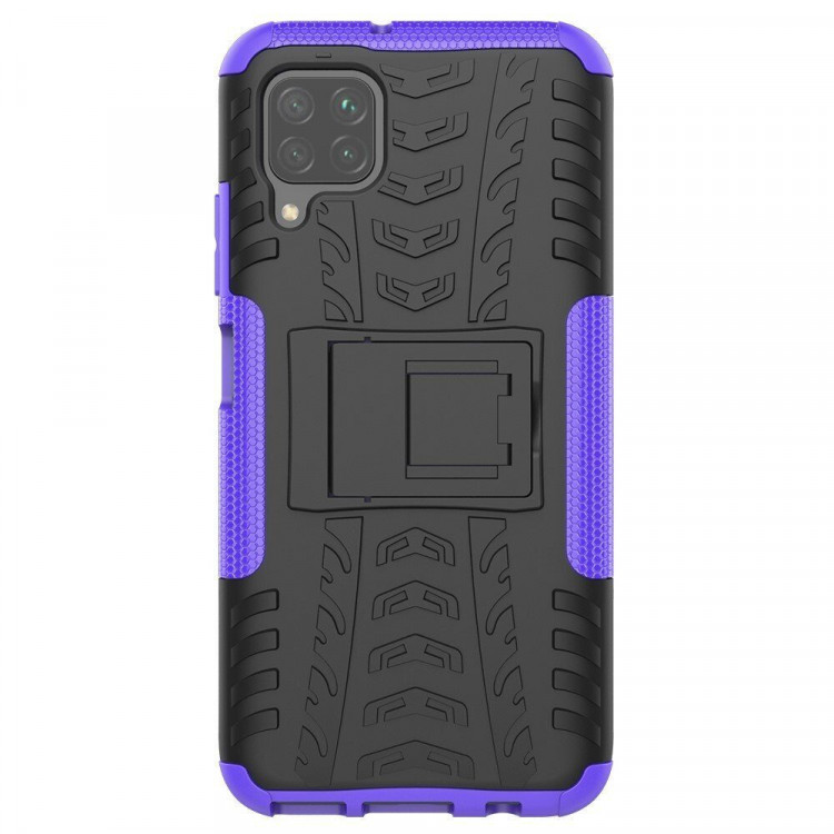 Чехол Hybrid Armor для Huawei P40 lite (черный + фиолетовый)