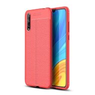 Чехол-накладка Litchi Grain для Huawei Y8p (красный) Чехол-накладка Litchi Grain для Huawei Y8p (красный)
