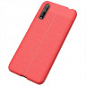 Чехол-накладка Litchi Grain для Huawei Y8p (красный)