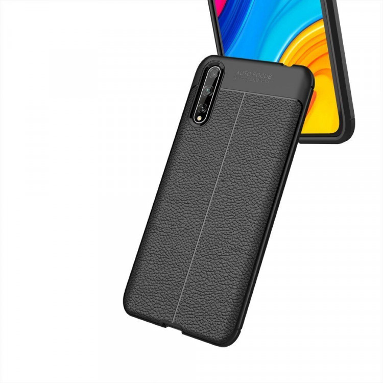 Чехол-накладка Litchi Grain для Huawei Y8p (красный)