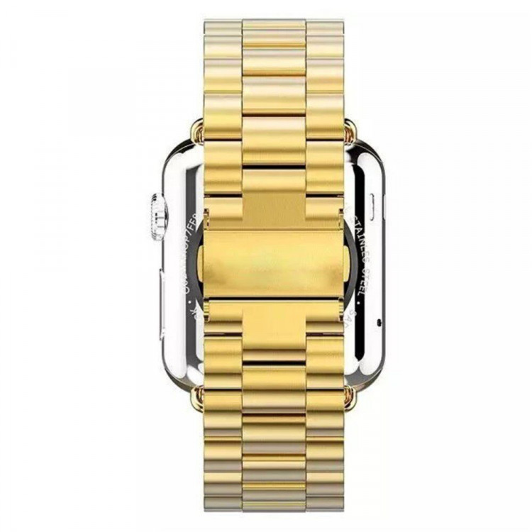Стальной браслет Solid Stainless для Apple Watch 40 и 38мм (золото)