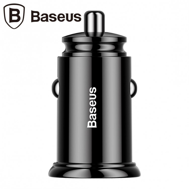 Автомобильное зарядное устройство Baseus Circular 30W Dual QC3.0 Quick Charger (черный)
