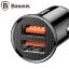 Автомобильное зарядное устройство Baseus Circular 30W Dual QC3.0 Quick Charger (черный)