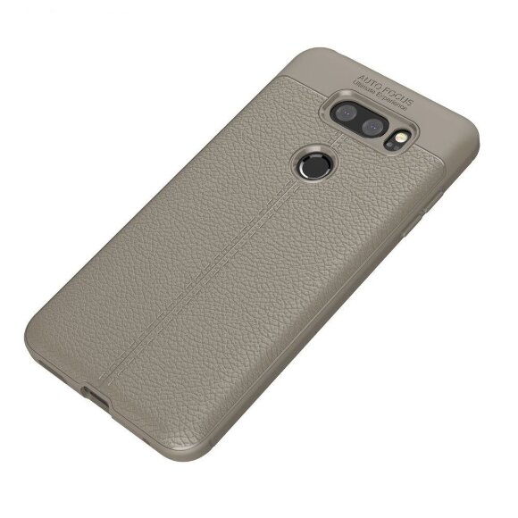 Чехол-накладка Litchi Grain для LG V30 (серый)