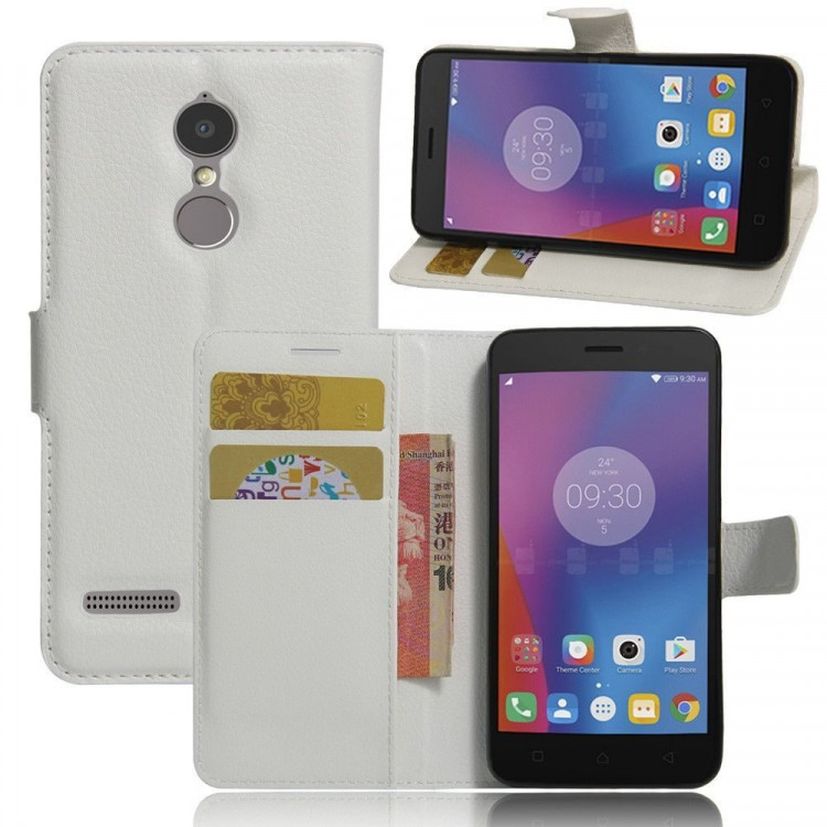Чехол с визитницей для Lenovo K6 Power (белый)