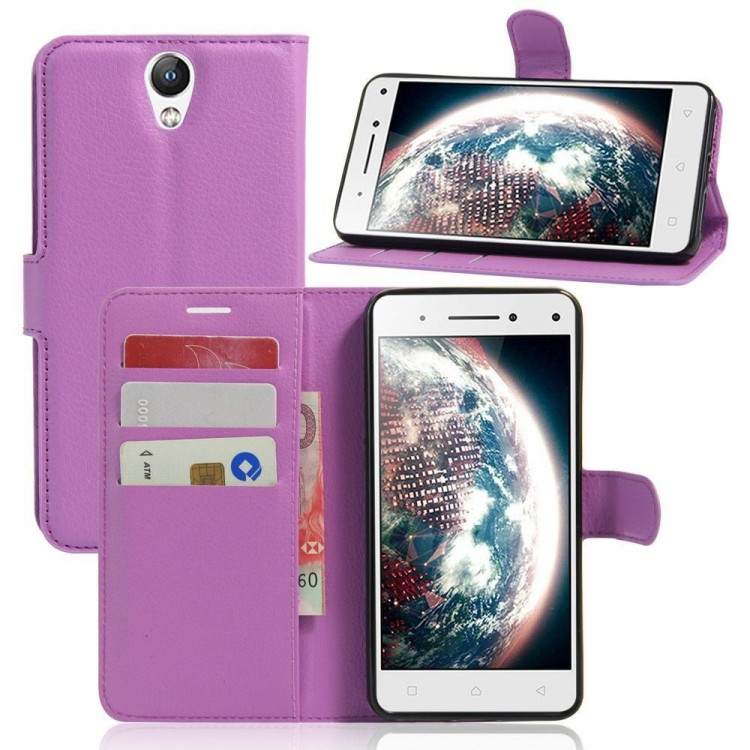 Чехол с визитницей для Lenovo Vibe S1 Lite (фиолетовый)
