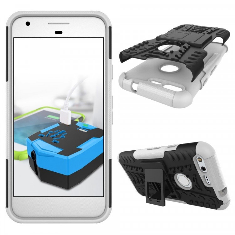 Чехол Hybrid Armor для Google Pixel (черный + белый)