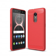 Чехол-накладка Carbon Fibre для Lenovo K8 (красный) Чехол-накладка Carbon Fibre для Lenovo K8 (красный)