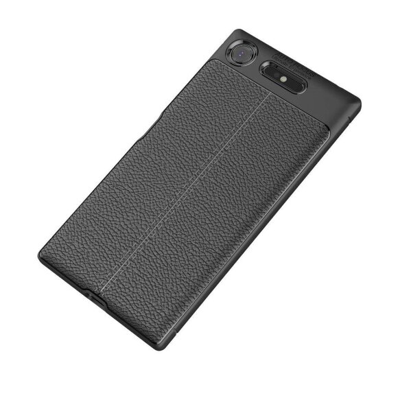 Чехол-накладка Litchi Grain для Sony Xperia XZ1 (черный) Чехол-накладка Litchi Grain для Sony Xperia XZ1 (черный)