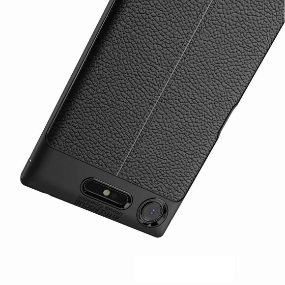 Чехол-накладка Litchi Grain для Sony Xperia XZ1 (черный) Чехол-накладка Litchi Grain для Sony Xperia XZ1 (черный)