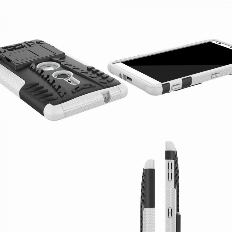 Чехол Hybrid Armor для Sony Xperia XZ2 (черный + белый)