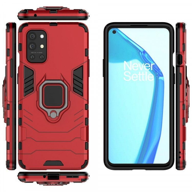 Чехол Armor Ring Holder для OnePlus 9R (красный)
