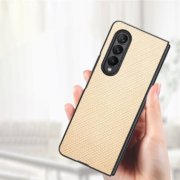 Чехол Carbon Design для Samsung Galaxy Z Fold4 (бежевый)