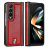 Чехол из натуральной кожи для Samsung Galaxy Z Fold4 (красный)