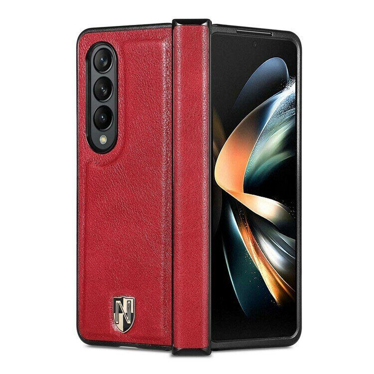 Чехол из натуральной кожи для Samsung Galaxy Z Fold4 (красный)