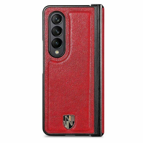 Чехол из натуральной кожи для Samsung Galaxy Z Fold4 (красный)