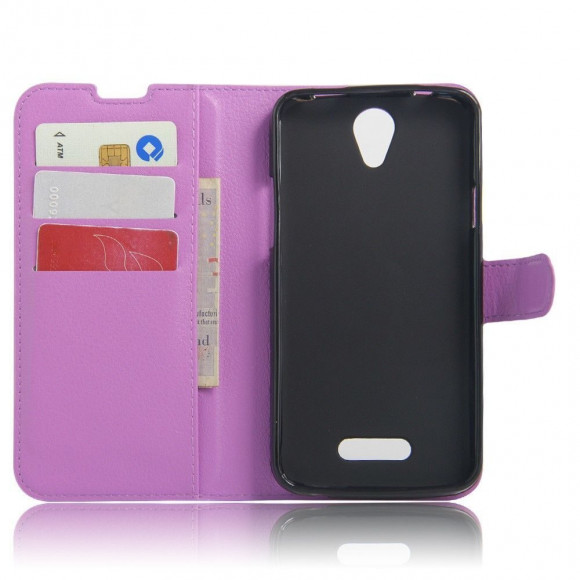Чехол с визитницей для DOOGEE X6 / X6 Pro (фиолетовый) Чехол с визитницей для DOOGEE X6 / X6 Pro (фиолетовый)