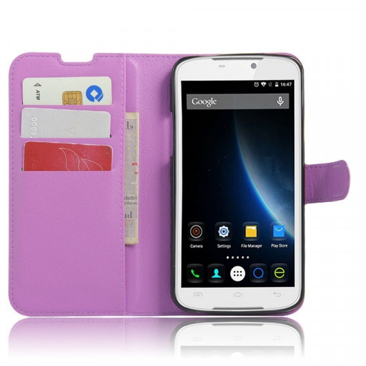 Чехол с визитницей для DOOGEE X6 / X6 Pro (фиолетовый)
