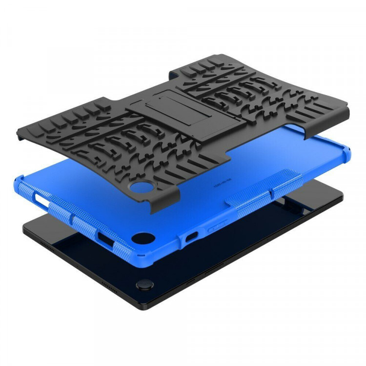 Чехол Hybrid Armor для Samsung Galaxy Tab A8 10.5 (2021) SM-X200 / Galaxy Tab А8 10.5 LTE (2021) SM-X205 (черный + голубой)