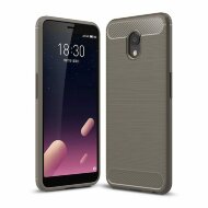 Чехол-накладка Carbon Fibre для Meizu M6s (серый)