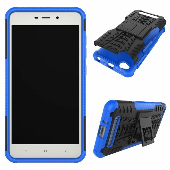 Чехол Hybrid Armor для Xiaomi Redmi 4A (черный + голубой) Чехол Hybrid Armor для Xiaomi Redmi 4A (черный + голубой)