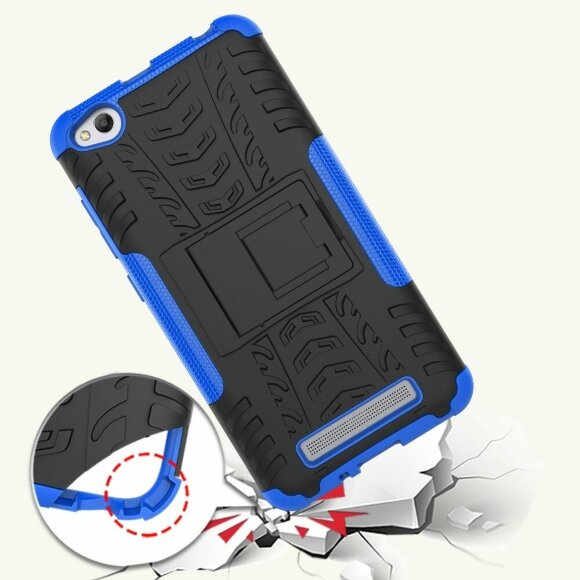 Чехол Hybrid Armor для Xiaomi Redmi 4A (черный + голубой) Чехол Hybrid Armor для Xiaomi Redmi 4A (черный + голубой)
