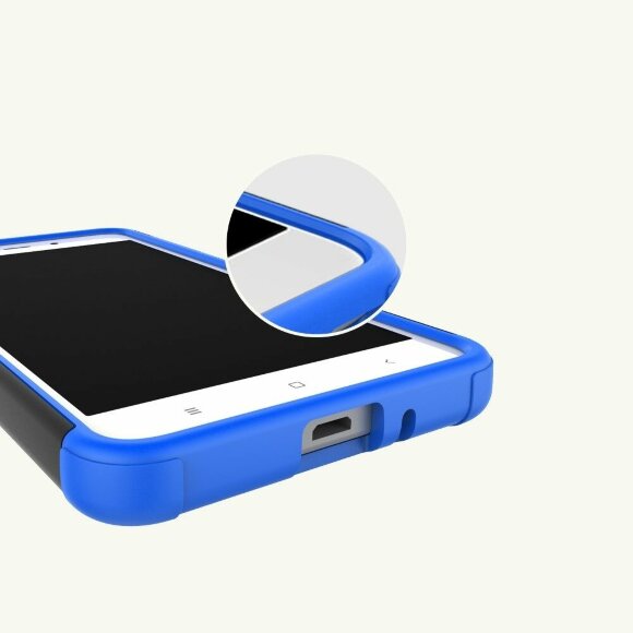 Чехол Hybrid Armor для Xiaomi Redmi 4A (черный + голубой) Чехол Hybrid Armor для Xiaomi Redmi 4A (черный + голубой)