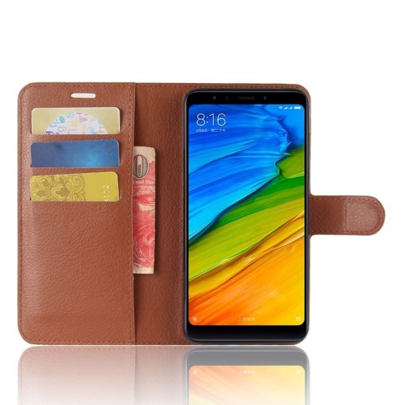 Чехол с визитницей для Xiaomi Redmi 5 (коричневый) Чехол с визитницей для Xiaomi Redmi 5 (коричневый)