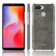 Чехол Litchi Texture для Xiaomi Redmi 6 (серый) Чехол Litchi Texture для Xiaomi Redmi 6 (серый)