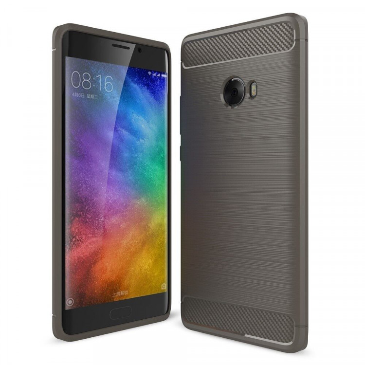 Чехол-накладка Carbon Fibre для Xiaomi Mi Note 2 (серый)