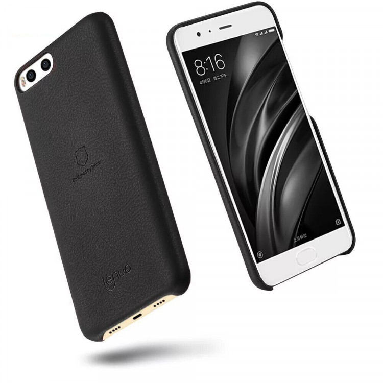Кожаная накладка LENUO для Xiaomi Mi6 (черный)