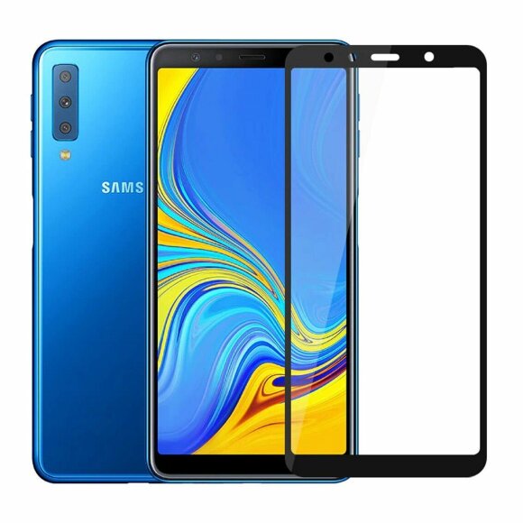 Защитное стекло FULL 3D для Samsung Galaxy A7 (2018) (черный)