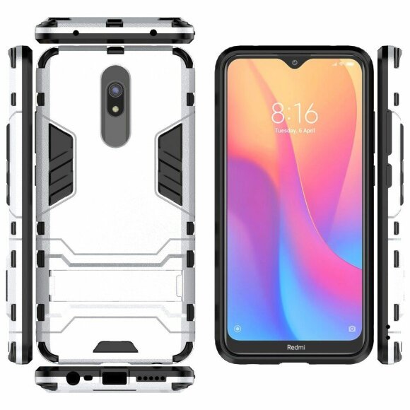 Чехол Duty Armor для Xiaomi Redmi 8 / Redmi 8A (серебряный) Чехол Duty Armor для Xiaomi Redmi 8 / Redmi 8A (серебряный)