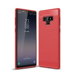 Чехол-накладка Carbon Fibre для Samsung Galaxy Note 9 (красный)