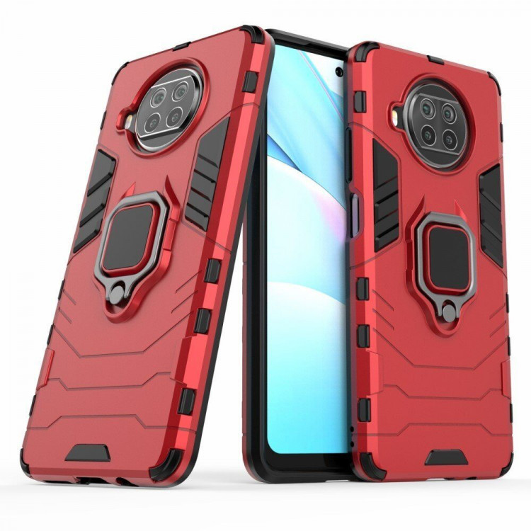 Чехол Armor Ring Holder для Xiaomi Mi 10T Lite 5G / Redmi Note 9 Pro 5G (красный)