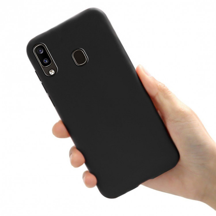 Силиконовый чехол Mobile Shell для Samsung Galaxy A30 / Galaxy A20 (черный)