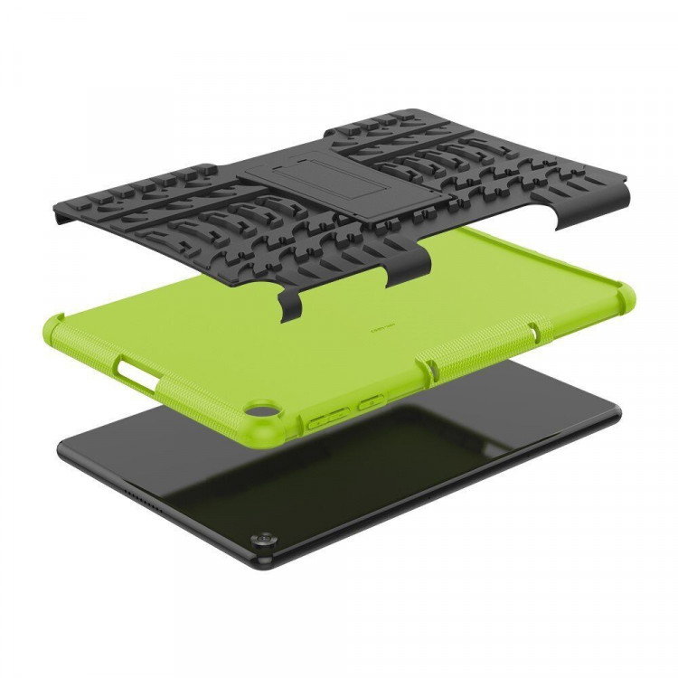 Чехол Hybrid Armor для Huawei MatePad T10 / T10s / C5e / C3 / Honor Pad X8 / X8 Lite / X6 (черный + зеленый)