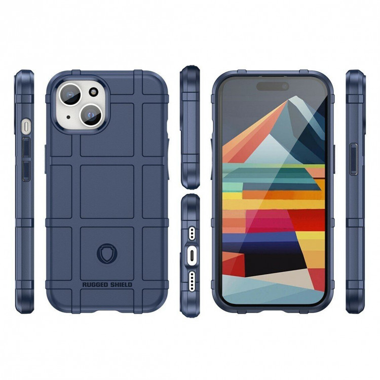 Чехол-накладка Shock-proof для iPhone 15 (синий)