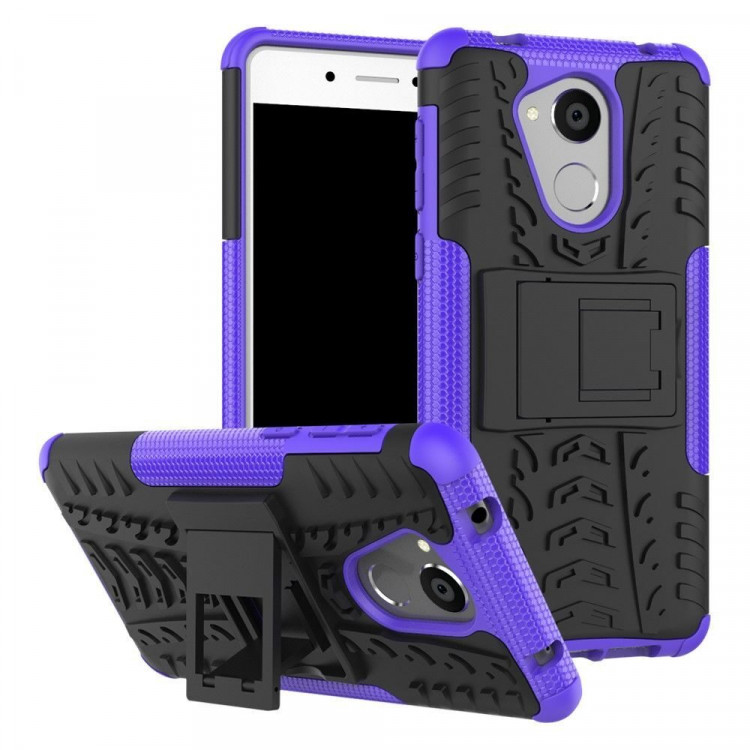 Чехол Hybrid Armor для Huawei Enjoy 6s / Huawei Honor 6c (черный + фиолетовый)