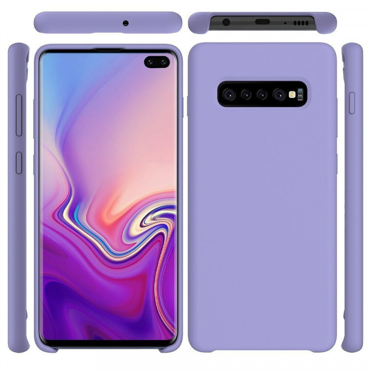 Силиконовый чехол Mobile Shell для Samsung Galaxy S10+ (Plus) (фиолетовый)