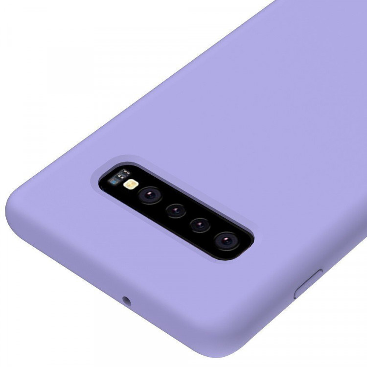 Силиконовый чехол Mobile Shell для Samsung Galaxy S10+ (Plus) (фиолетовый)