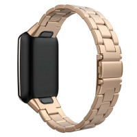 Стальной браслет для Xiaomi Smart Band 7 Pro (розовое золото)
