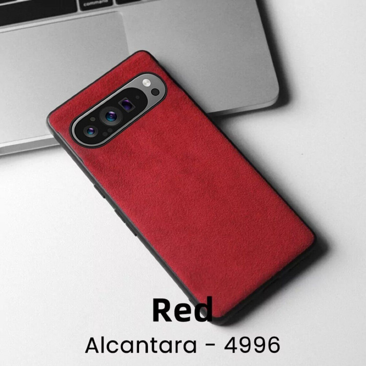 Чехол из алькантары для Google Pixel 9 Pro XL (красный)