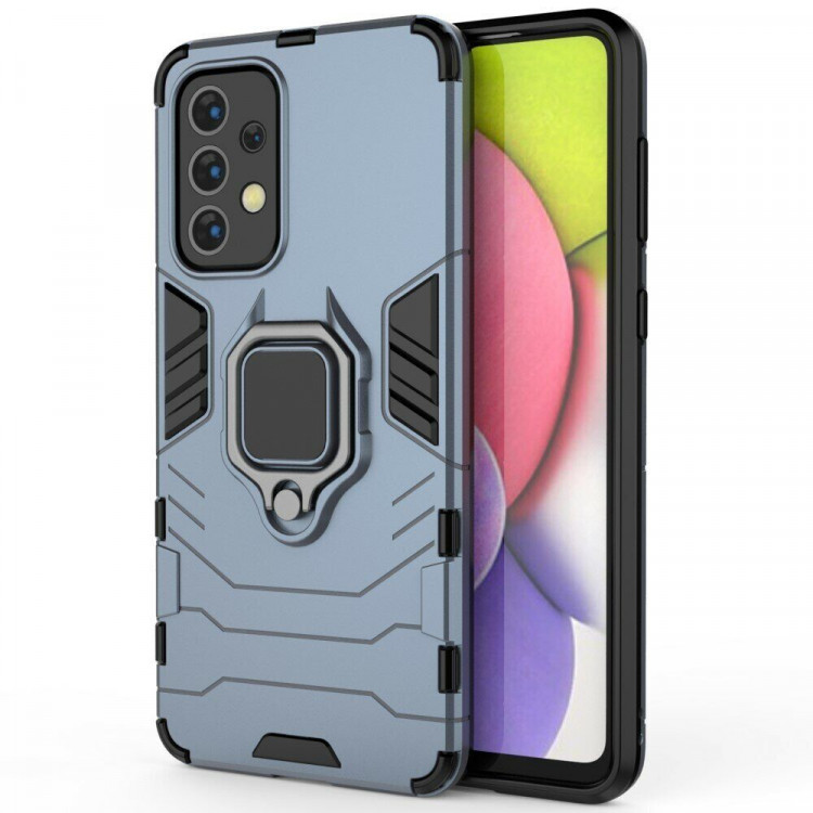 Чехол Armor Ring Holder для Samsung Galaxy A33 5G (темно-синий)