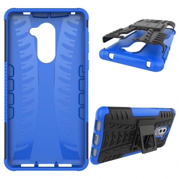 Чехол Hybrid Armor для Huawei Honor 6x 2016 (черный + голубой) Чехол Hybrid Armor для Huawei Honor 6x 2016 (черный + голубой)